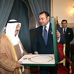 aankomst naar Marokko de emir van de Staat Koeweit