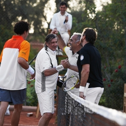 Het tennis in feestmaal tijdens de mamounia in Marrakech